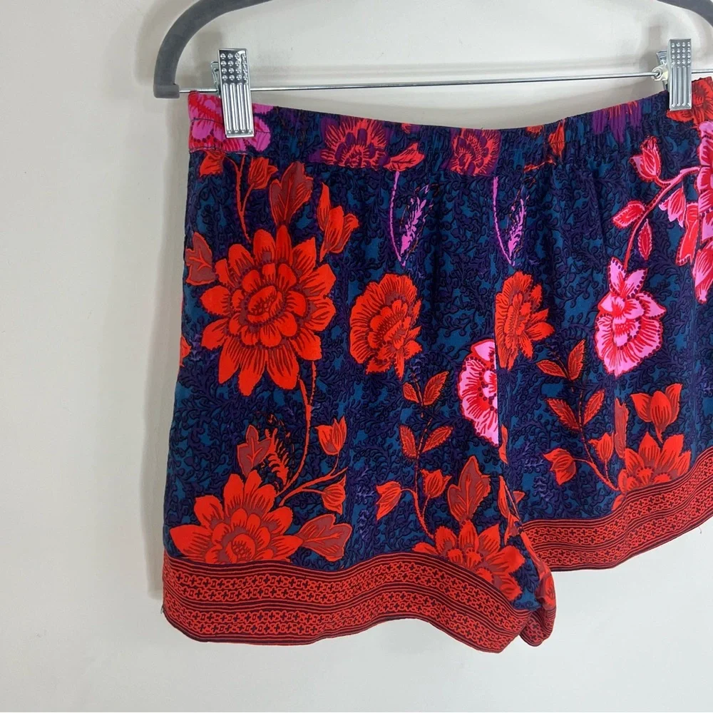 Ett:Twa by Anthropologie Wynnewood Floral Print High Rise Shorts Size Small